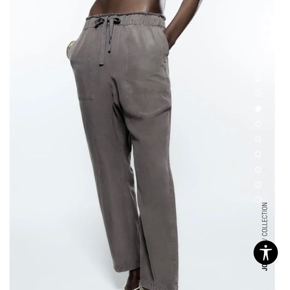New Zara The L.A. Slouchy Fit Relaxed High Rise Linen Blend Pants XXL - Picture 2 of 16